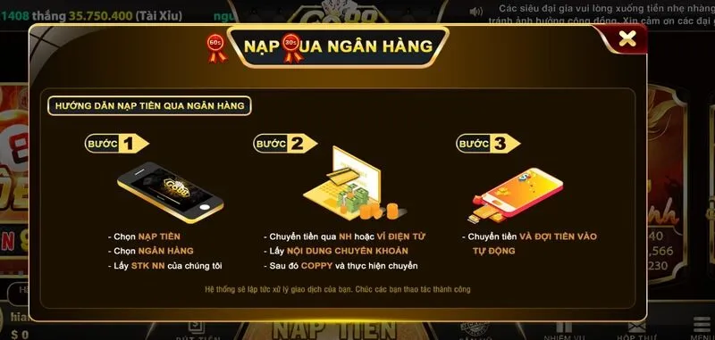 Top 3 ngân hàng nạp game bài và những ưu điểm